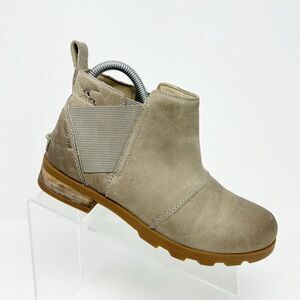 SOREL Women's Emelie III Waterproof Chelsea Bootie Tan Brown Size 7